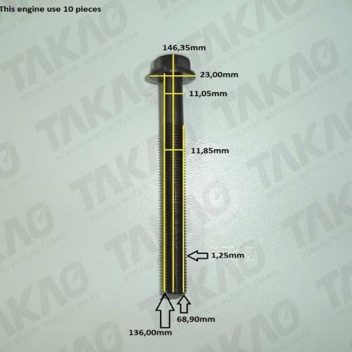 Imagem de PARAFUSO CABECOTE FIAT PALIO 1.0 1.5