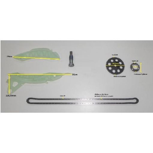 Imagem de KIT CORRENTE PEUGEOT 206 1.6 16V TURBO